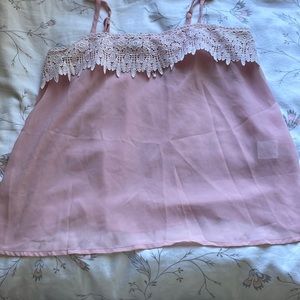 Pink spaghetti strap top